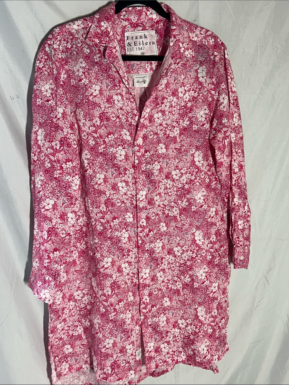 Frank & Eileen Pink and White Floral Button-Down Shirt